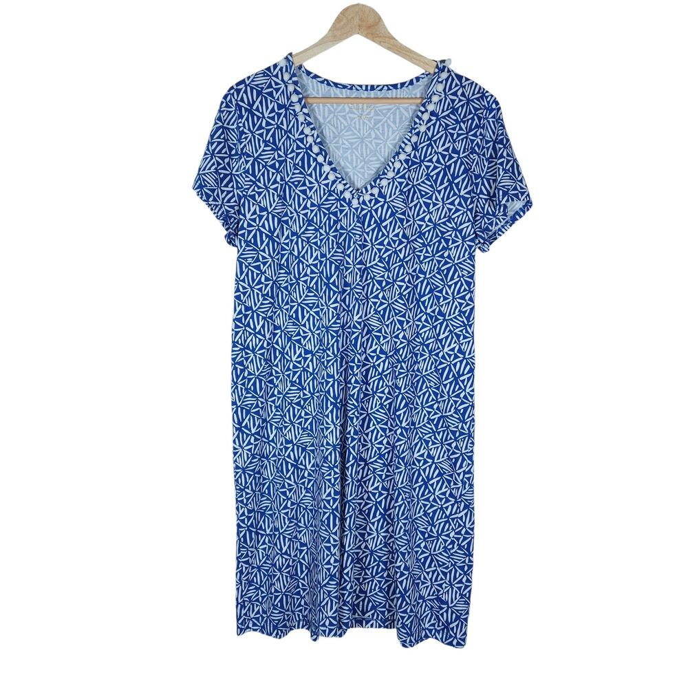 Lilly Pulitzer Blue & White Geometric Mini Dress